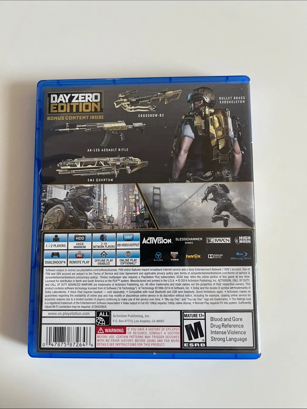 Sony Call of Duty: Advanced Warfare - Blue Case (Day Zero Edition)
